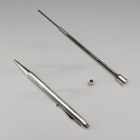 1965 British Yard O'Red Sterling Silver Push-Pull Pencil in Case