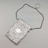 1847 British antique sterling silver card case with chain, 80g, Nathaniel Mills