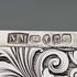 1847 British antique sterling silver card case with chain, 80g, Nathaniel Mills