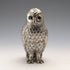 Vintage British silver plate owl shaped sugar shaker by Corbell
