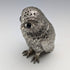 Vintage British silver plate owl shaped sugar shaker by Corbell