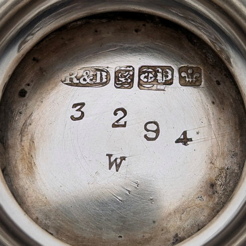 約 1900 年英國古董鍍銀籃子帶活動手柄 Roberts&Belk