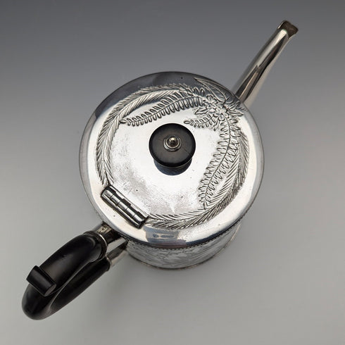 1890年頃 英国アンティーク シルバープレート製ティーポット Joseph Ridge