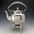 Circa 1875 British antique silver plate bachelor tea kettle set