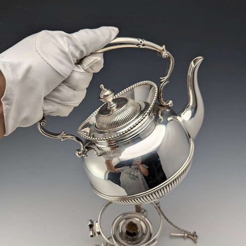 1875年頃 英国アンティーク シルバープレート製 バチェラー ティーケトルセット