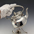 Circa 1875 British antique silver plate bachelor tea kettle set