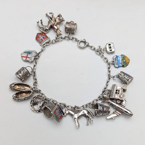 1970 年代英國復古純銀吊飾手鍊 32 克