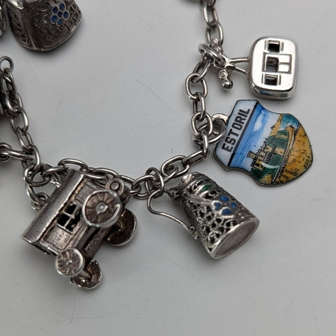 1970 年代英國復古純銀吊飾手鍊 32 克