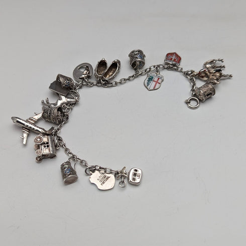 1970 年代英國復古純銀吊飾手鍊 32 克