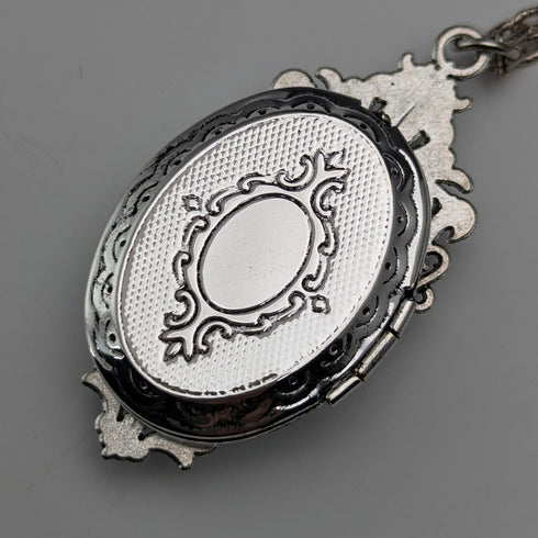 復古蜂鳥浮雕小盒子吊墜項鍊