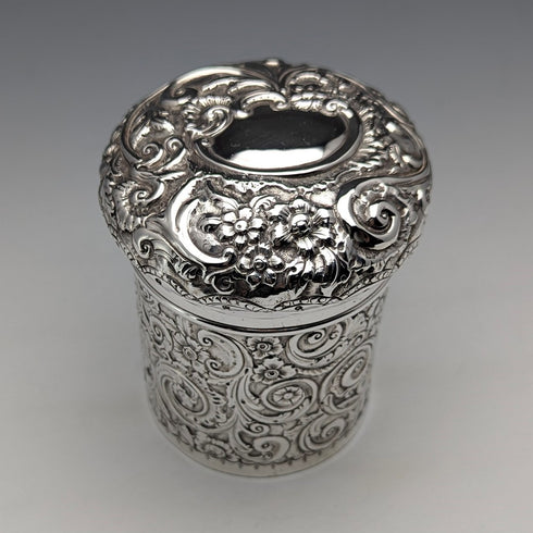 1893 British Antique Sterling Silver Tea Caddy 116g Hayes Brothers