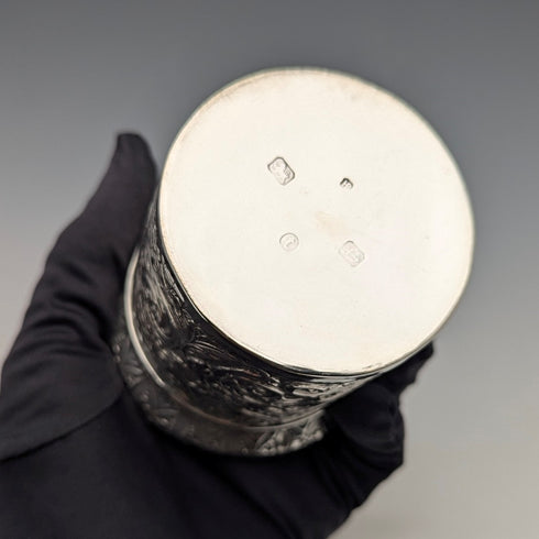 1893 British Antique Sterling Silver Tea Caddy 116g Hayes Brothers