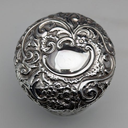 1893 British Antique Sterling Silver Tea Caddy 116g Hayes Brothers