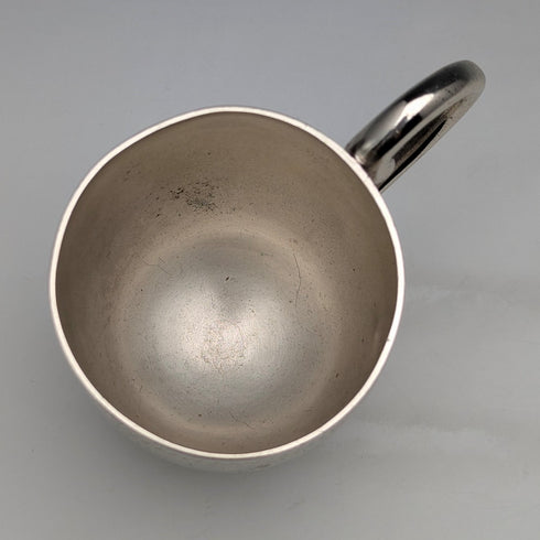 1868 British antique sterling silver mug 135g Arthur Sibley