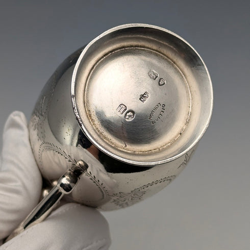 1868 British antique sterling silver mug 135g Arthur Sibley