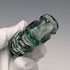 Antique British silver-lidded green cut glass portable perfume bottle