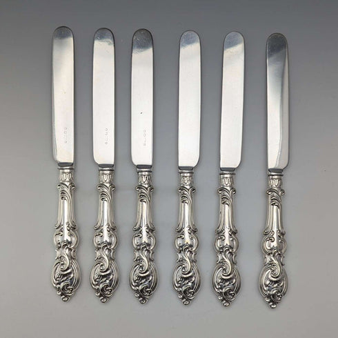 1882 British Antique Silver Plate Cutlery Set of 6 Pairs Elkington