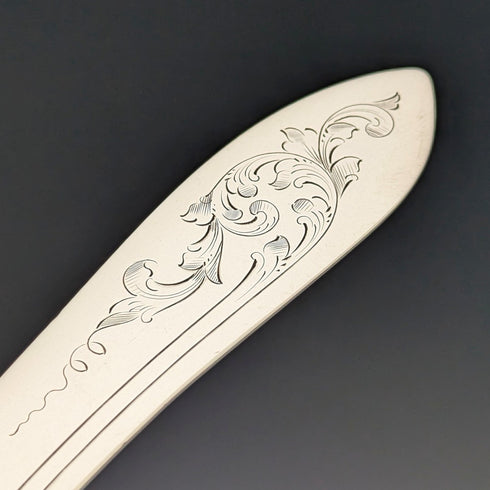 Circa 1900 British Antique 800 Silver Handle Cutlery Set of 6 by Mappin & Webb