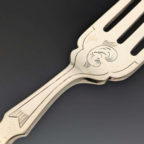 Circa 1900 British Antique 800 Silver Handle Cutlery Set of 6 by Mappin & Webb
