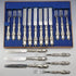 Late 19th Century British Antique Silver Plate Cutlery Set of 9 Pairs Martin & Hall