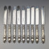Late 19th Century British Antique Silver Plate Cutlery Set of 9 Pairs Martin & Hall