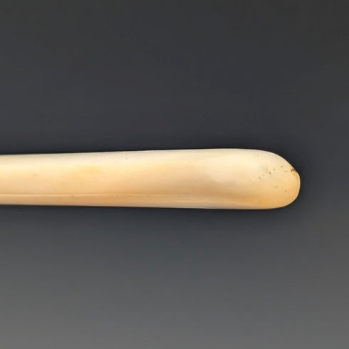 約 1881 年英國古董白色珍珠手柄甜點餐具 10 對套裝木盒裝