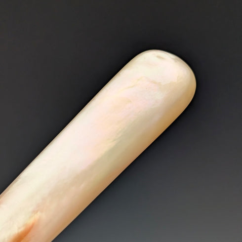 約 1890 年英國古董白色珍珠手柄甜點餐具 10 對套裝木盒裝