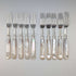1890 British antique white mother-of-pearl handle dessert cutlery set of 10 in wooden box