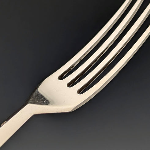 Circa 1890 British antique pure silver cutlery set of 6 pairs, total weight 655g, John Aldwinckle & Thomas Slater, wooden box