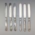 Circa 1890 British antique white mother-of-pearl handle dessert cutlery set of 5.5 in wooden box