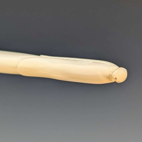 Circa 1890 British antique white mother-of-pearl handle dessert cutlery set of 5.5 in wooden box