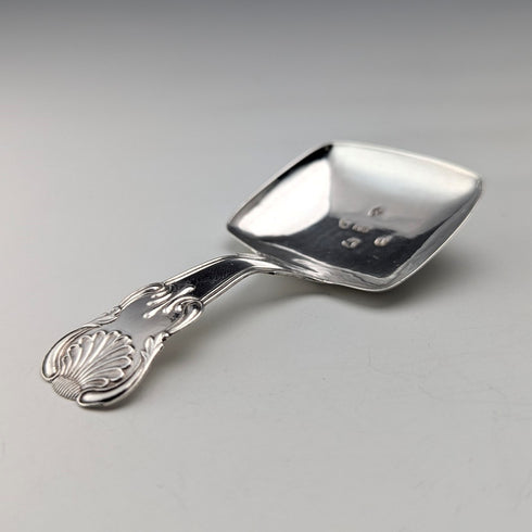 1822 British antique sterling silver tea caddy spoon by Thomas Bartleet