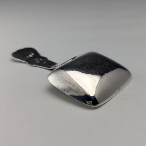 1822 British antique sterling silver tea caddy spoon by Thomas Bartleet