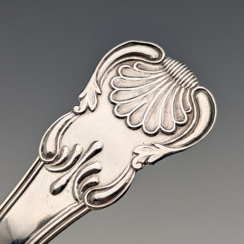 1822 British antique sterling silver tea caddy spoon by Thomas Bartleet