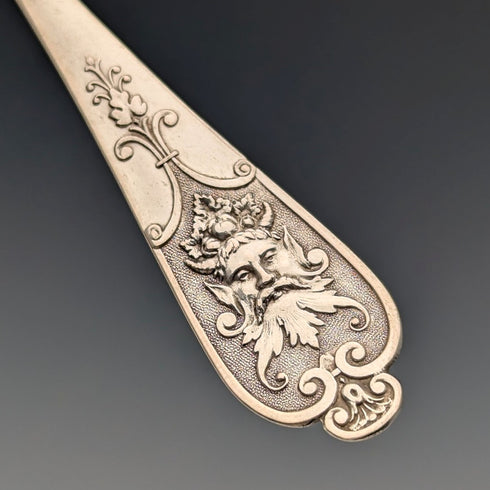 ドイツアンティーク コンチネンタルシルバー製 スプーン10+1セット 計205g