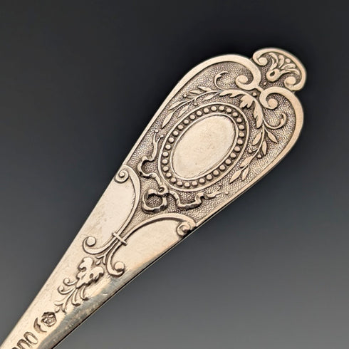 ドイツアンティーク コンチネンタルシルバー製 スプーン10+1セット 計205g