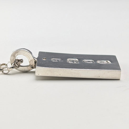 1977 年英國復古純銀錠吊飾 1/2 金衡盎司,搭配純銀鍊