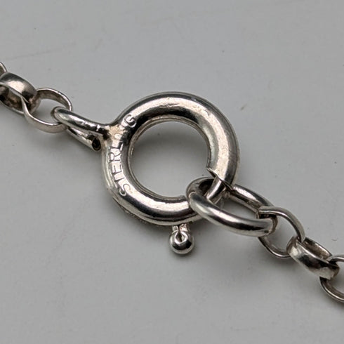 1977 年英國復古純銀錠吊飾 1/2 金衡盎司,搭配純銀鍊