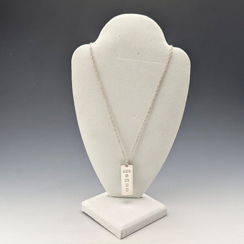 1977 年英國復古純銀錠吊墜 1 金衡盎司,附純銀鍊