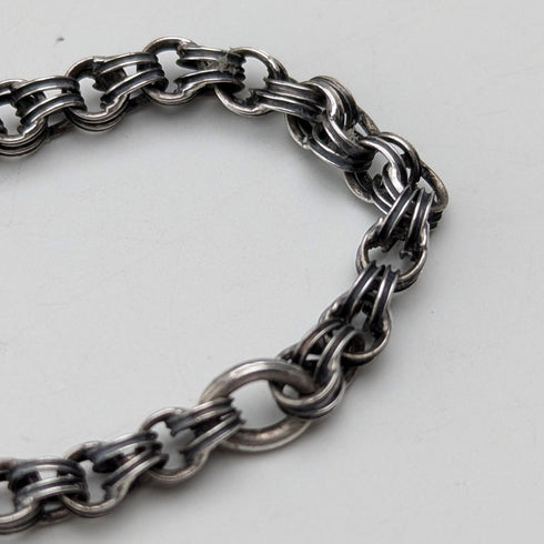 19世紀後半 英国アンティーク 純銀製アルバーティナ 12g 純銀タッセルフォブ