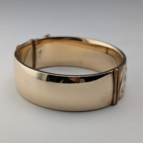 斯堪的納維亞復古 9 克拉金超厚卷金手鍊 Georg Jensen