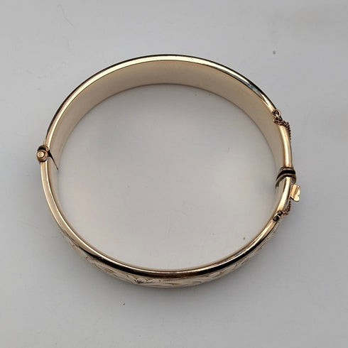 斯堪的納維亞復古 9 克拉金超厚卷金手鍊 Georg Jensen