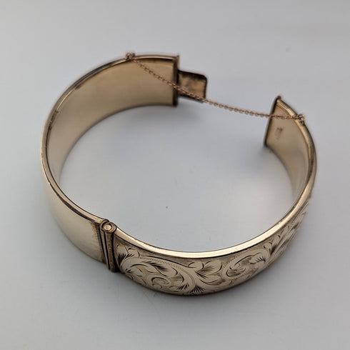 斯堪的納維亞復古 9 克拉金超厚卷金手鍊 Georg Jensen