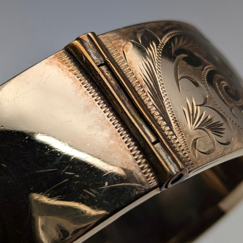 斯堪的納維亞復古 9 克拉金超厚卷金手鍊 Georg Jensen