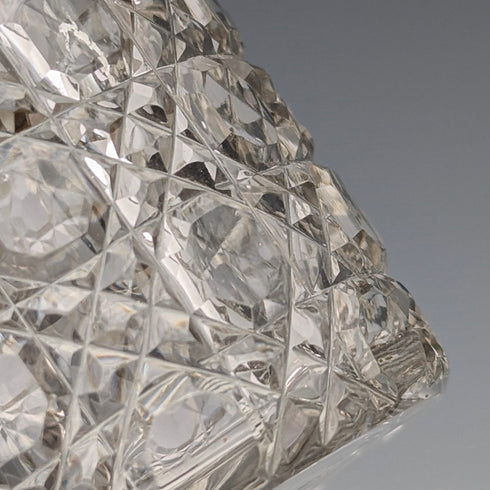 1902 英國古董純銀帶蓋切割玻璃罐 WJ Myatt & Co