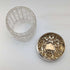 1902 British antique pure silver lid cut glass jar WJ Myatt & Co