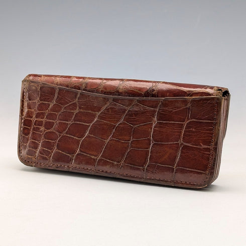 【お取り置き品】1905年 英国アンティーク 純銀装飾 小型革財布 小銭入れ Charles Penny Brown