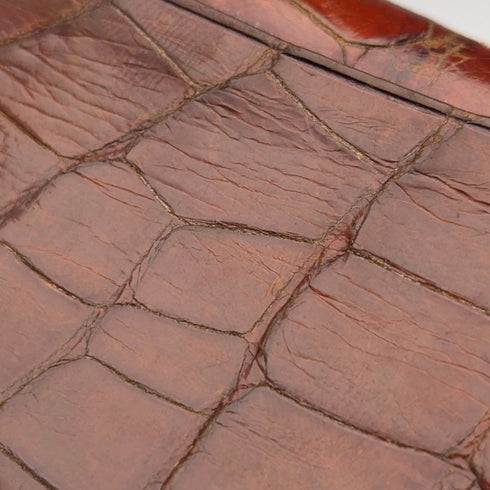 【お取り置き品】1905年 英国アンティーク 純銀装飾 小型革財布 小銭入れ Charles Penny Brown