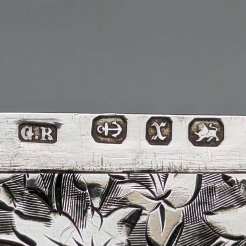 1897年 英国アンティーク 純銀製 カードケース 66g George Randle