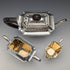 Antique British silver-plated tea set, circa 1894, 3-piece set, Atkin Brothers
